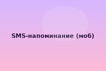 SMS-напоминание